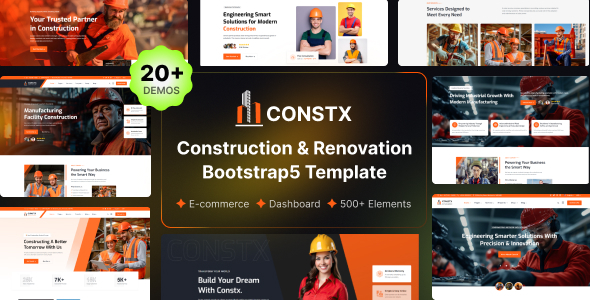 ConstX - Construction Building & Renovation HTML Template by InversWeb