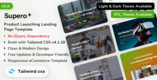 Supero - Multipurpose Product Launching Landing Page Template by ShreeThemes