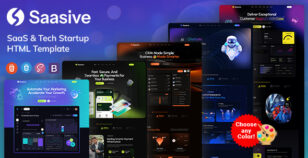 Saasive - SaaS & Tech Startup HTML Template by KodeSolution