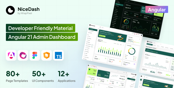 NiceDash Angular Dashboard Template by wrappixel