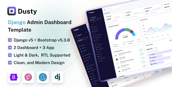 Dusty - HTML & Django 5 Admin & Dashboard Template by Zoyo-Themes