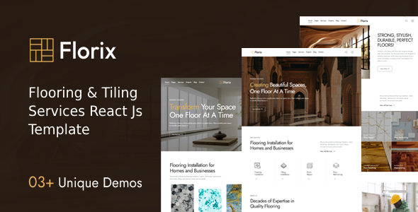 Florix | Flooring & Tiling Services React Js Template by devstarit