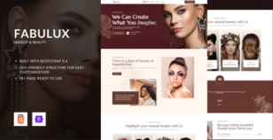 Fabulux - Makeup & Beauty HTML Bootstrap Template by Fox_Creation