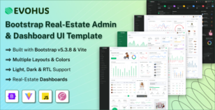 Evohus - Bootstrap Real-Estate Admin & Dashboard Template by SRBThemes