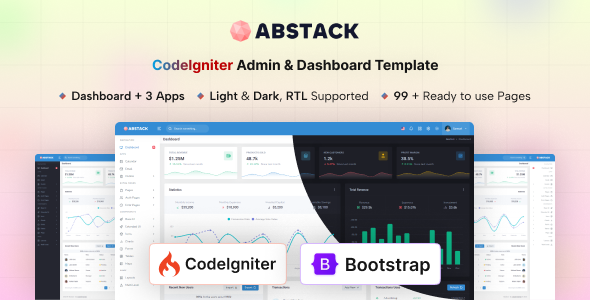 Abstack - CodeIgniter Admin & Dashboard Template by coderthemes