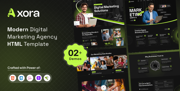 Axora - Modern Digital Marketing Agency HTML Template by gloryui