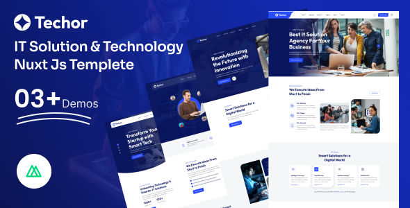 Techor- IT Solution & Technology Vue Nuxt Js Templete by HurrayTheme
