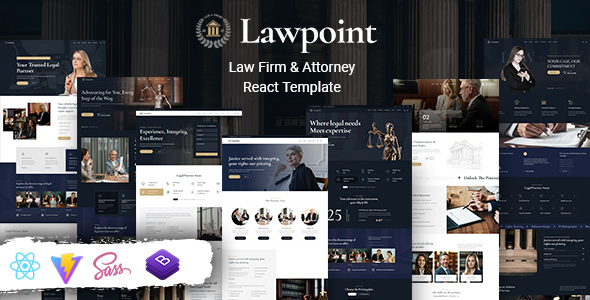Lawpoint - Attorney Lawyer React Template by KodeSolution