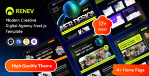 Renev - Modern Creative Digital Agency Next.js Template by Zoo-Themes