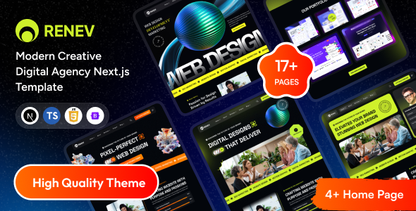 Renev - Modern Creative Digital Agency Next.js Template by Zoo-Themes