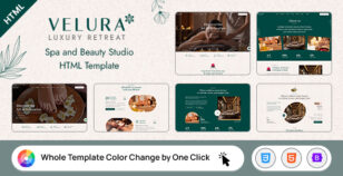 VELURA - Spa and Beauty Studio HTML Template by Kalanidhithemes