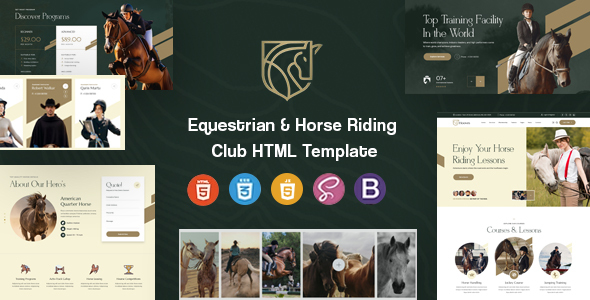 Hooves - Equestrian & Horse Riding Club HTML Template by winsfolio
