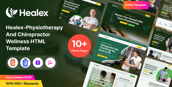 Healex - Physiotherapy & Chiropractor Wellness HTML Template by VikingLab