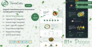 TerraEats - Organic Food Restaurant & Ecommerce Core10 & MVC 5 Template by PaiTheme