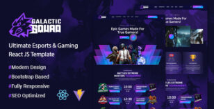 Galactic - eSports and Gaming React Template by ThemeEaster
