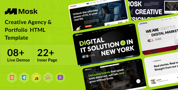 Mosk - Creative Agency & Portfolio HTML Template by themewolfs