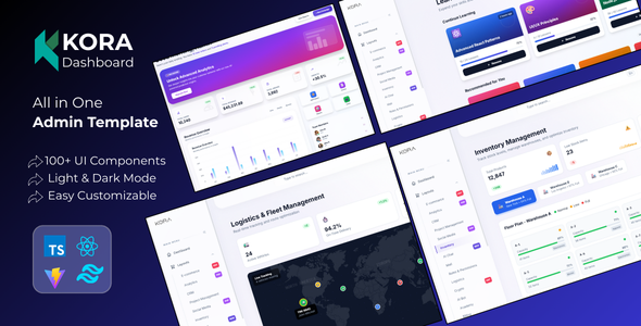 Kora | Multipurpose React Admin Dashboard Template by mohnasltd