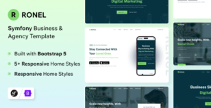 Ronel - Symfony Landing Page Template by themesdesign