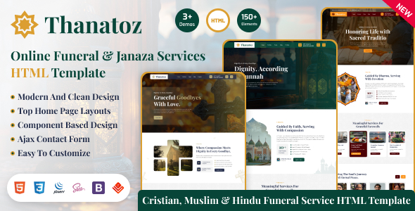 Thanatoz - Funeral, Burial & Janaza Services HTML Template by vecuro_themes