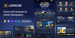 Udrone - Drone UAV Business & Aerial Videography HTML Template by designesia