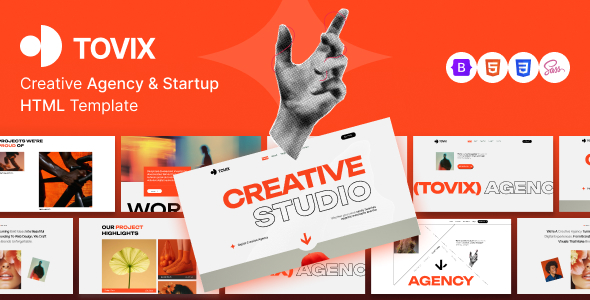 Tovix – Creative Agency HTML Template by pixel-drop