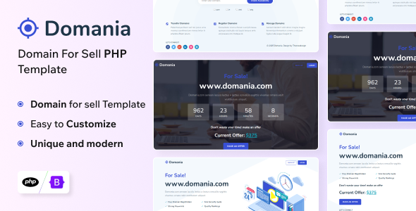 Domania - Domain For Sell PHP Template by themesdesign