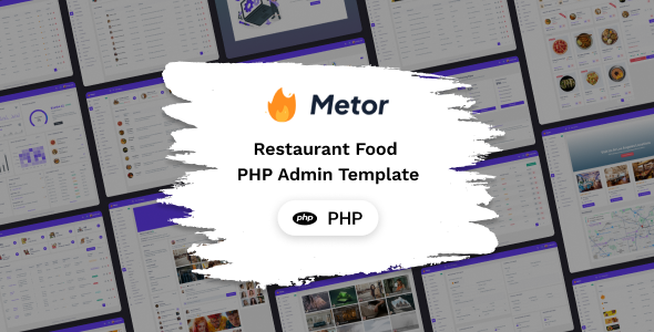Metor - PHP Restaurant Food Admin Dashboard Template by Foxpixel