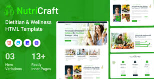 NutriCraft - Dietitian & Wellness Website HTML Template by zcubethemes