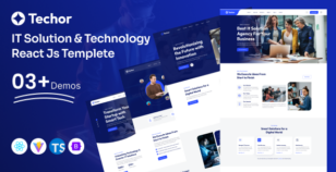 Techor- IT Solution & Technology React Js Templete by HurrayTheme