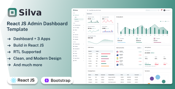 Silva - React Admin & Dashboard Template by Zoyo-Themes