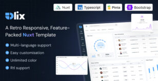 Olix Vue Nuxt Admin & Dashboard Template by PixelStrap