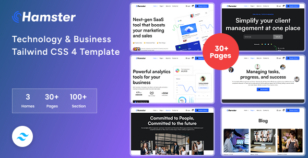 Hamster – Technology & Business TailwindCSS HTML Template by Unifato