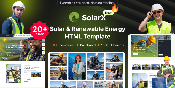 SolarX | Ecology & Solar Energy HTML Template by webency