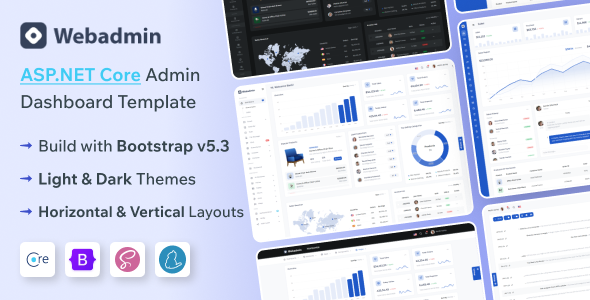 Webadmin - ASP.NET Core Admin & Dashboard Template by Pichforest