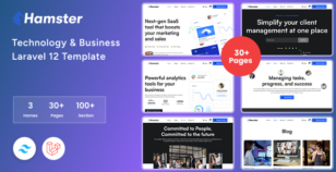 Hamster - TailwindCSS SaaS Website Laravel 12 Template by Unifato