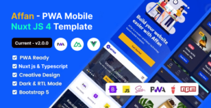 Affan - PWA Mobile Nuxt JS  Template by rk_theme