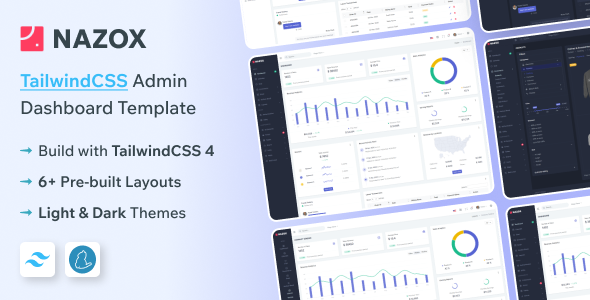 Nazox - Tailwind CSS Admin Dashboard Template by themesdesign