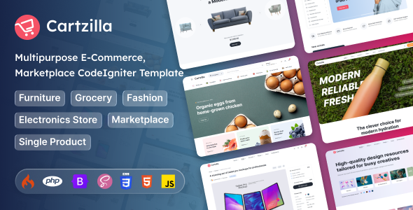 Cartzilla - CodeIgniter Multipurpose E-Commerce Template by coderthemes