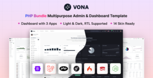 Vona - Laravel, PHP, CodeIgniter, Symfony & NodeJs Minimal Admin Dashboard Template by coderthemes