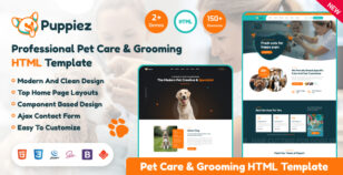 Puppiez - Pet Care & Grooming HTML Template by vecuro_themes