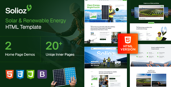 Solioz - Renewable Energy HTML Template by themeStek