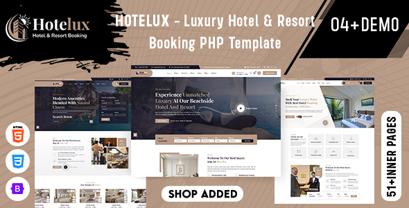 Hotelux - Luxury Hotel & Resort Booking PHP Template by dreamlayout