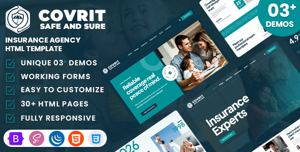 Covrit - Insurance Agency HTML Template by WebsiteLayout