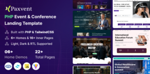 Paxvent - PHP Event & Conference Landing Template by SRBThemes