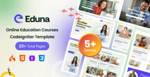 Eduna - Online Education Courses CodeIgniter Template by BizanTheme
