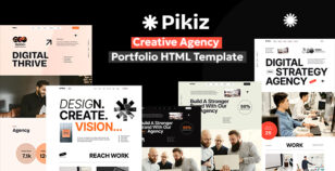 Pikiz – Creative Agency Portfolio HTML Template by bracketweb
