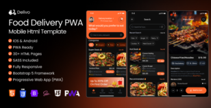 Delivo-Food Delivery PWA Mobile Html Template by Oxlao_Inc