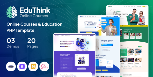 EduThink | Online Courses & Education PHP Template by layoutdrop