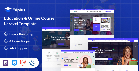 Edplus - LMS Education Laravel Template by themesvila