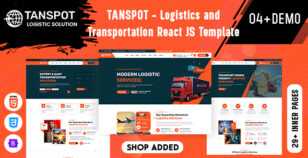 Tanspot - Logistics and Transportation React JS Template by dreamlayout
